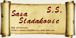 Saša Sladaković vizit kartica